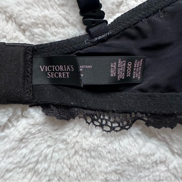 Victoria's Secret | Body By Victoria Black Lace "Unlined Demi" | Size 32DDD - Picture 12 of 13